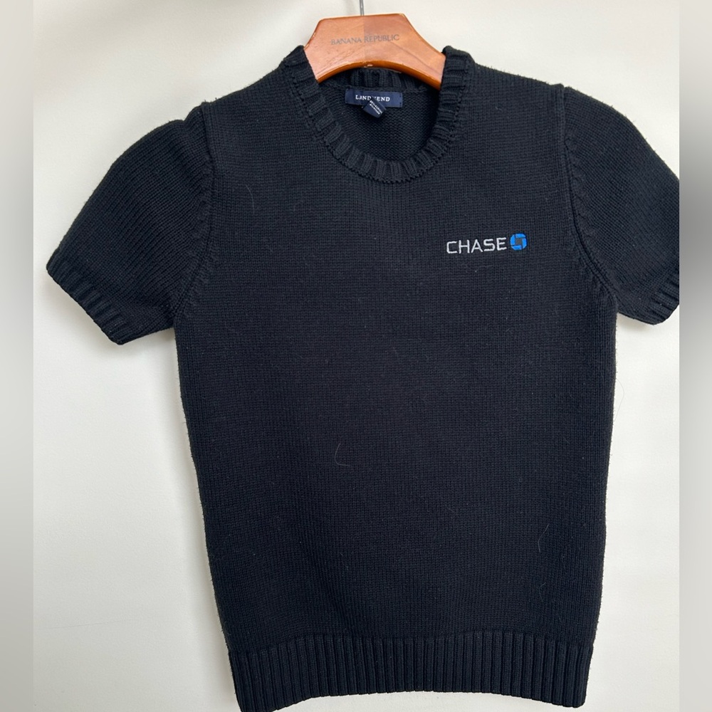 Land's End Chase Bank Legacy Short-Sleeve Logo Sweater
